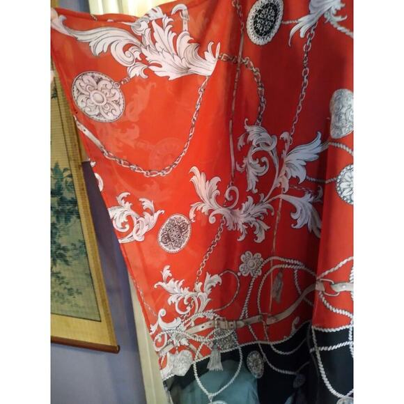 Alyx Top Red Kimono Over Black Tank Sz 1X Artsy Boho - Picture 4 of 10